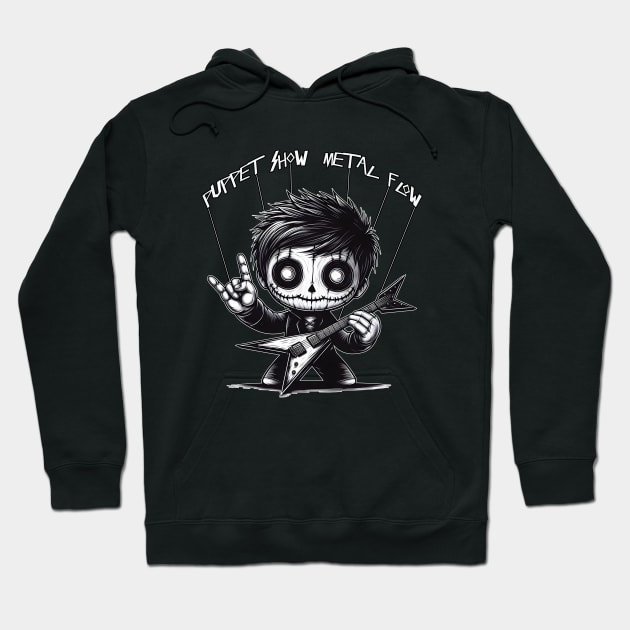 Cute and Metalhead Creepy Puppet Hoodie by MetalByte